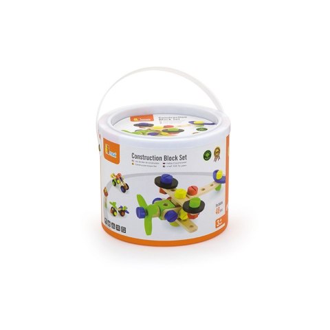 Drewniane Klocki Konstrukcyjne Viga 48 Elementów Montessori