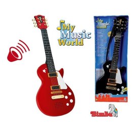 Simba Gitara Elektryczna Rockowa dla Dzieci Dźwięk Struny Czerwona