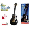 Simba Gitara Elektryczna Rockowa dla Dzieci Dźwięk Struny Czarna