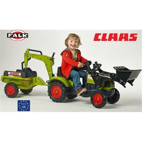 FALK Traktor z Przyczepą CLAAS Arion Backhoe ŁYŻKA + Ładowarka Od 2 Lat
