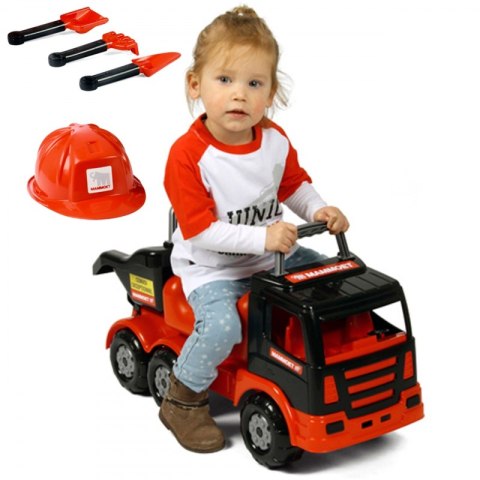 MAMMOET Samochód Ciężarówka Jeździk Pchacz Wywrotka + Dodatki