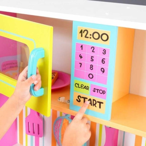 Duża Kuchnia Dla Dzieci Tęczowa Drewniana KidKraft