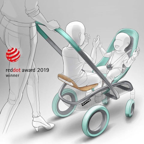 Quinny HUBB DUO rok po roku wózek - Navy on Grey