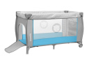 SVEN PLUS łóżeczko turystyczne Lionelo kołyska, drugi poziom, przewijak, uchwyty do wstawania - Sky Blue