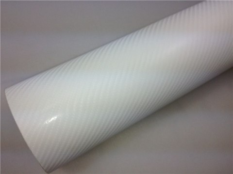 Folia rolka carbon 4D biała 1,52x30m