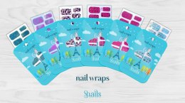 Naklejany lakier Nail Wraps Snails - Blue Stars