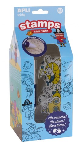 Stempelki z markerem Apli Kids - Ocean 3+