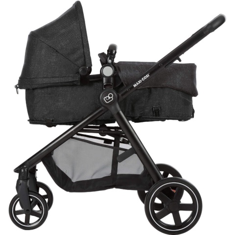 ZELIA Maxi-Cosi 3w1 wózek głęboko-spacerowy - można przekształcić gondolę w siedzisko spacerowe NOMAD BLACK + Cabrio Fix Gratis