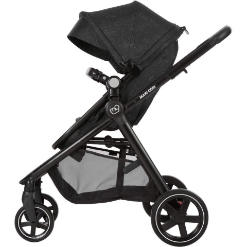 ZELIA Maxi-Cosi 3w1 wózek głęboko-spacerowy - można przekształcić gondolę w siedzisko spacerowe NOMAD BLACK + Cabrio Fix Gratis