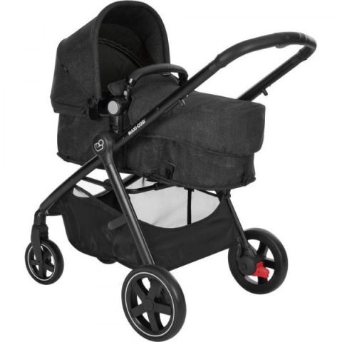 ZELIA Maxi-Cosi 3w1 wózek głęboko-spacerowy - można przekształcić gondolę w siedzisko spacerowe NOMAD BLACK + Cabrio Fix Gratis