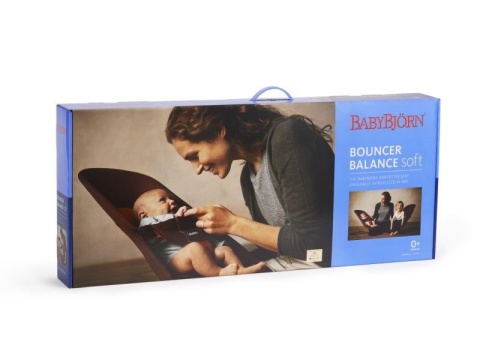 BABYBJORN - leżaczek BALANCE SOFT - Czarny / Ciemnoszary + Zabawka