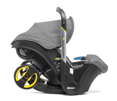 Mobilny fotelik samochodowy Doona+ 4* ADAC - Szary