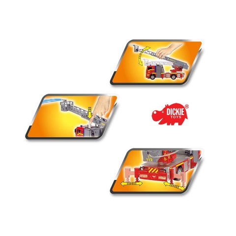 DICKIE SOS Straż pożarna City Fire Engine Światła Dźwięk Woda