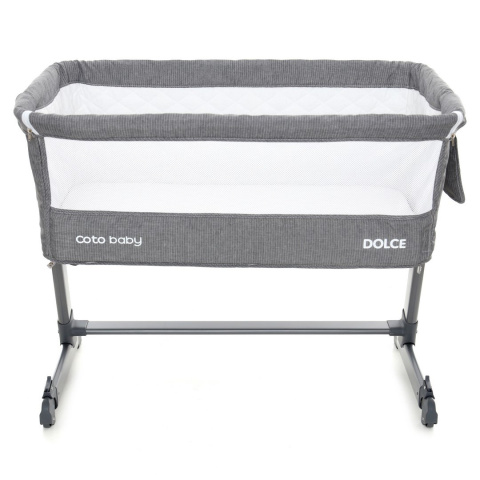 DOLCE Coto Baby łóżeczko dostawne spanie z dzieckiem 0m+ kolor 06 Grey
