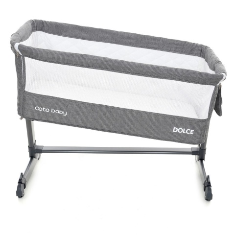 DOLCE Coto Baby łóżeczko dostawne spanie z dzieckiem 0m+ kolor 06 Grey