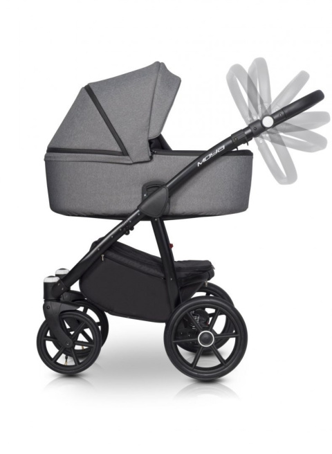 EXPANDER MOYA Wózek wielofunkcyjny 3w1 z fotelikiem 0-13 kg - ANTHRACITE