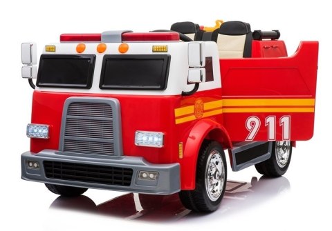 Wóz Strażacki na Akumulator Czerwony Dla Dzieci Pilot LL911