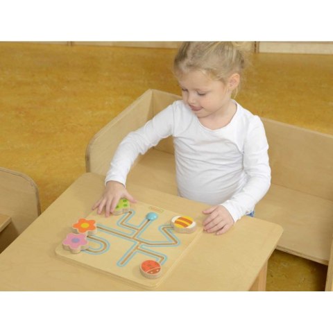 Drewniana Tablica Edukacyjna Labirynt Owady Masterkidz Montessori
