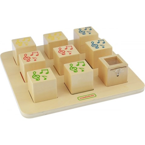 MASTERKIDZ Drewniany Sorter Sensoryczny Łączenie Dźwięków Montessori