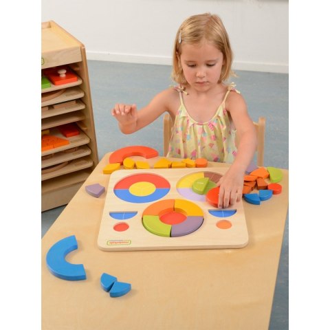 Edukacyjne Puzzle Drewniane Masterkidz Kolorowe Układanka Montessori