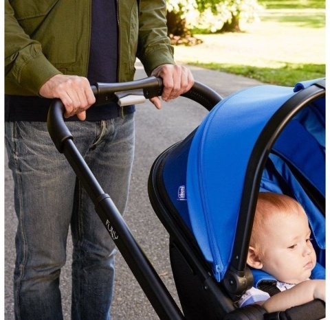 FULLY Chicco 3w1 wózek głeboko-spacerowy z fotelikiem KeyFit 0m+ Power Blue + Next2Me GRATIS