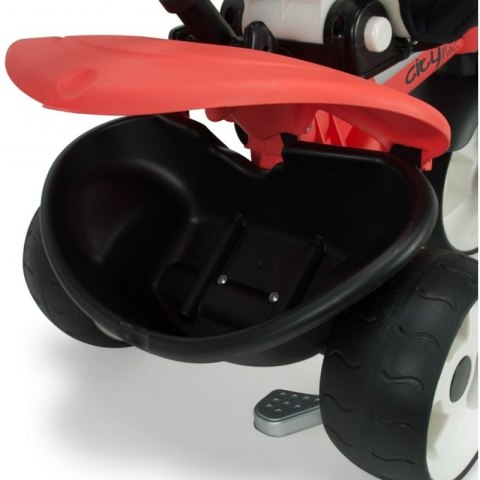Injusa Rowerek Trójkołowy Deluxe City Max Czerwony Ciche Koła Torba
