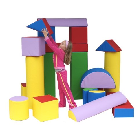 Mega Klocki Piankowe Przedszkolny, Rehabilitacyjny zestaw 19 el.