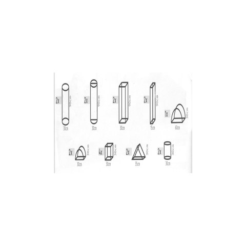 Mega Klocki Piankowe Przedszkolny, Rehabilitacyjny zestaw 19 el.