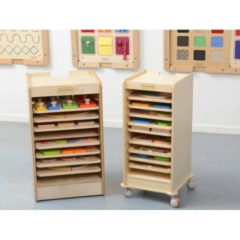 MASTERKIDZ Szafeczka Do Przechowywania Tabliczek Edukacyjnych I Gier 10 Sztuk Kółka