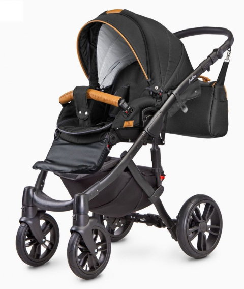 FRONTERA 3w1 Camini wózek dziecięcy z fotelikiem Musca 0m+ Polski Produkt - kolor Black