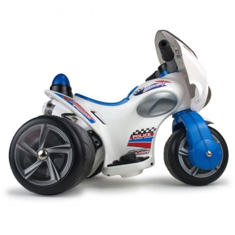 INJUSA Motor Na Akumulator Trókołowy Policyjny Światło Dźwięk 6V