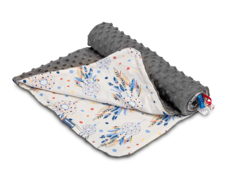 LEKKI KOCYK MINKY 75 X 100 Sensillo - GRAFIT ŁAPACZE SNÓW