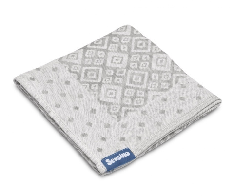 Pieluszka bambusowa Sensillo 65x75cm - SZARY ROMBY