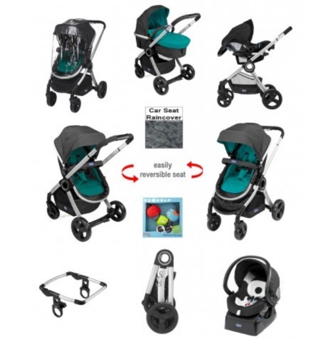 Chicco URBAN 3w1 wózek głeboko-spacerowy + fotelik Auto Fix Fast 0-13kg + Łóżeczko GOOD NIGHT Gratis