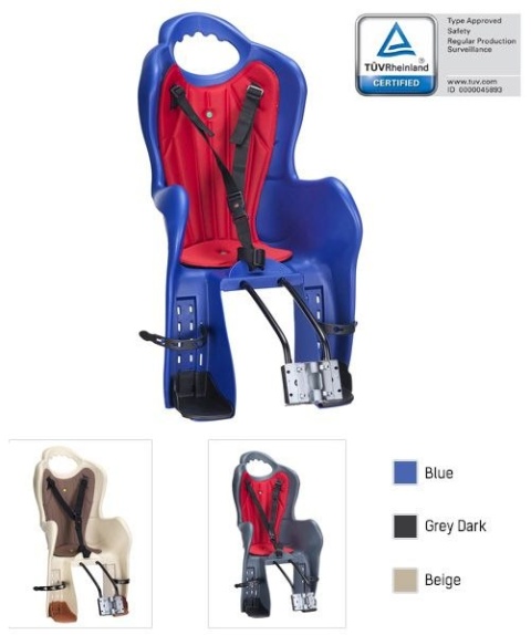 HTP Design ELIBAS T Fotelik rowerowy mocowany ramy pod siodełkiem