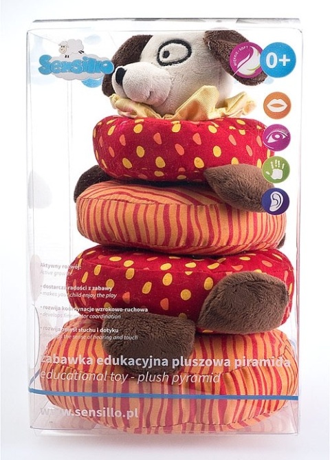 Pluszowa zabawka edukacyjna Piesek piramida Sensillo 23429