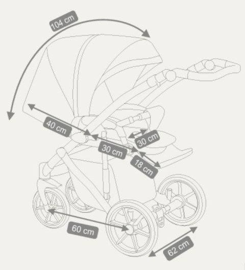 MAGGIO Camarelo 2w1 wózek wielofunkcyjny Polski Produkt kolor Mg-4