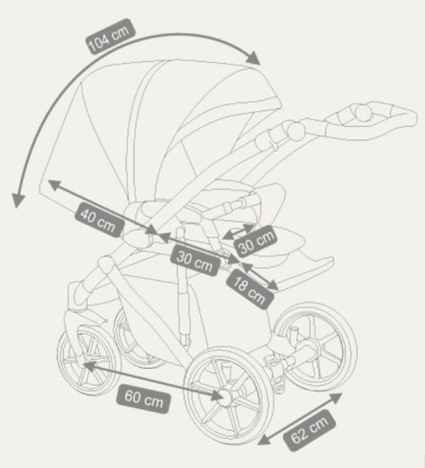 MAGGIO ECO Camarelo 3w1 wózek wielofunkcyjny z fotelikiem KITE 0-13kg Polski Produkt kolor MgEco-12