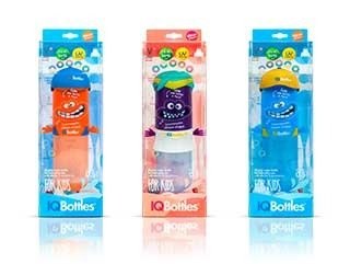 IQBottles, Bidon-butelka 2w1 Blue/Yellow cap