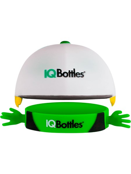 IQBottles, Bidon-butelka 2w1 Blue/Yellow cap