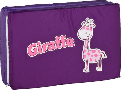 Materacyk Składany Turystyczny Safari 120x60 cm Caretero - Grey Zebra