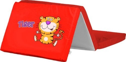 Materacyk Składany Turystyczny Safari 120x60 cm Caretero - Grey Zebra