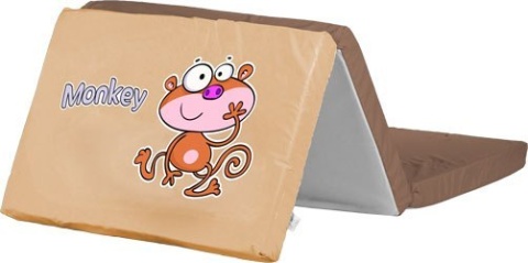 Materacyk Składany Turystyczny Safari 120x60 cm Caretero - Purple Zyrafa