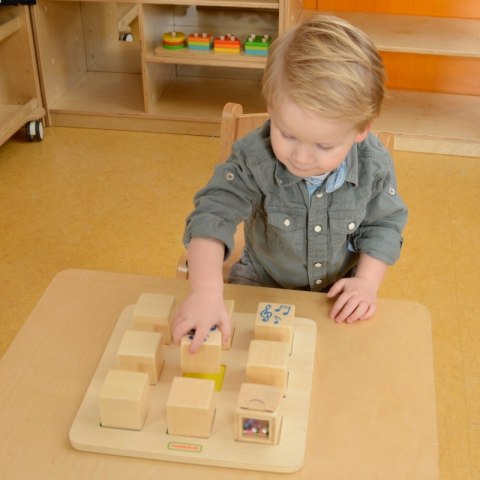MASTERKIDZ Drewniany Sorter Sensoryczny Łączenie Dźwięków Montessori