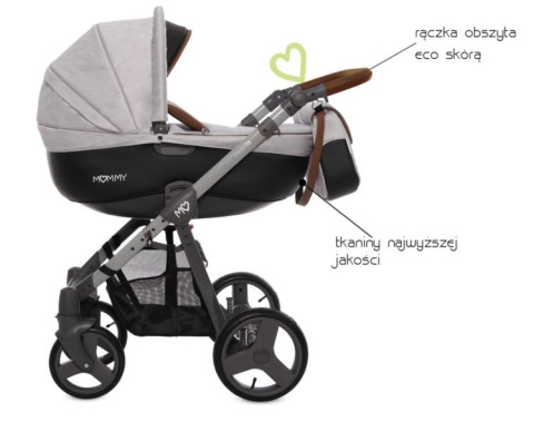 MOMMY 3w1 BabyActive wózek głęboko-spacerowy + fotelik samochodowy Kite 0-13kg - 07 Khaki