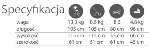 MOMMY Spring - Summer 3w1 BabyActive wózek głęboko-spacerowy + fotelik samochodowy Kite 0-13kg - AIR 13