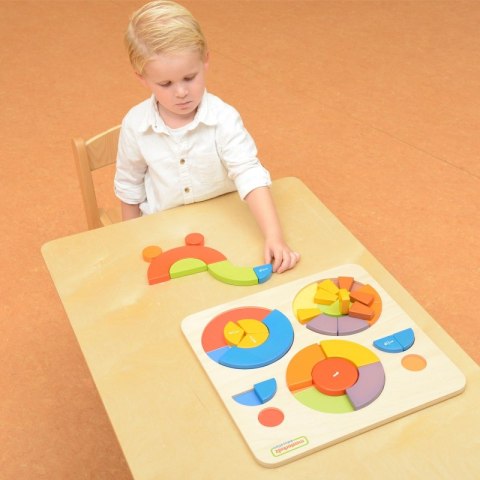 Edukacyjne Puzzle Drewniane Masterkidz Kolorowe Układanka Montessori