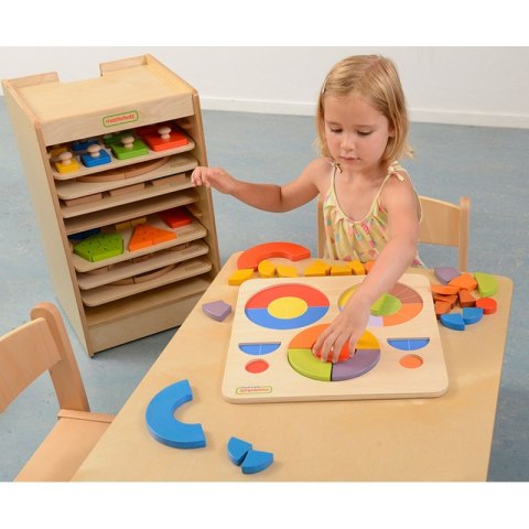 Edukacyjne Puzzle Drewniane Masterkidz Kolorowe Układanka Montessori