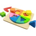 Kolorowa Drewniana Układanka Geometryczna Puzzle Masterkidz Montessori