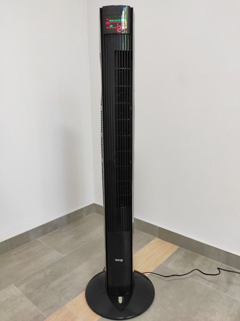 Wentylator Kolumnowy Vento 117 cm 45W z Pilotem Czarny